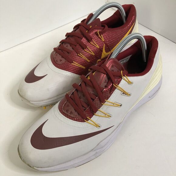 NIKE USC LUNAR SZ: M7 / W9.5 CONTROL 4 GOLF CLEATS 838116-108 Crimson Gold - Picture 8 of 15